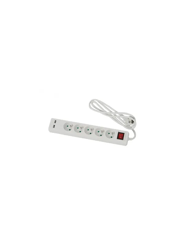 Bloc 5 prises + interrupteur + USB