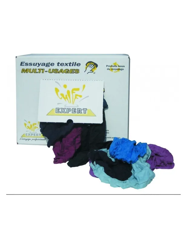 Chiffon coton multi-usages couleurs (carton de 10 kg) E080 ECX - Global Hygiène