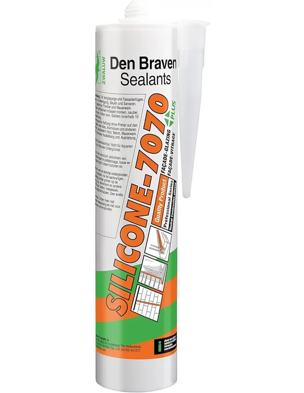 Mastic silicone neutre batiment Blanc 7070 Plus (300 ml) SI7070P1306ZW25 - Den Braven