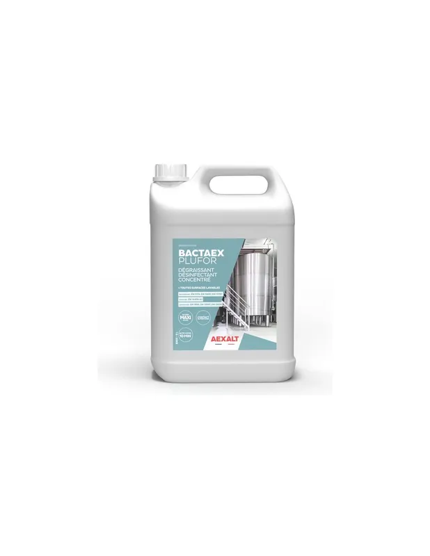 Nettoyant désinfectant concentré BACTAEX PLUFOR (5 litres) B305 - Aexalt - Pluho