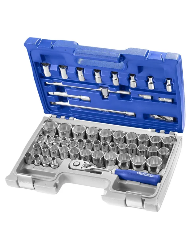 Coffret de douilles et accessoires 1/2" mixte (55 pièces) E032909 - Expert by Facom
