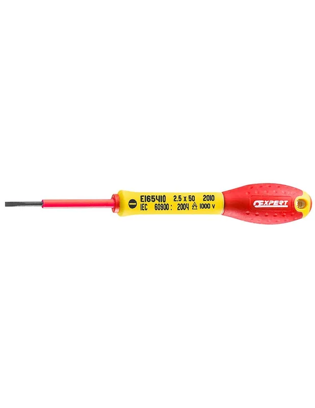 Tournevis 2,5x50 mm isolé 1000 volts pour vis à fente E165410 - Expert by Facom
