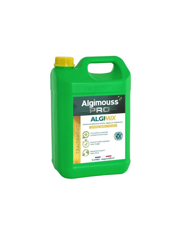 Traitement Toiture Mur et Façade concentré ALGIMIX (Bidon 5 litres) 014002 - Algimouss