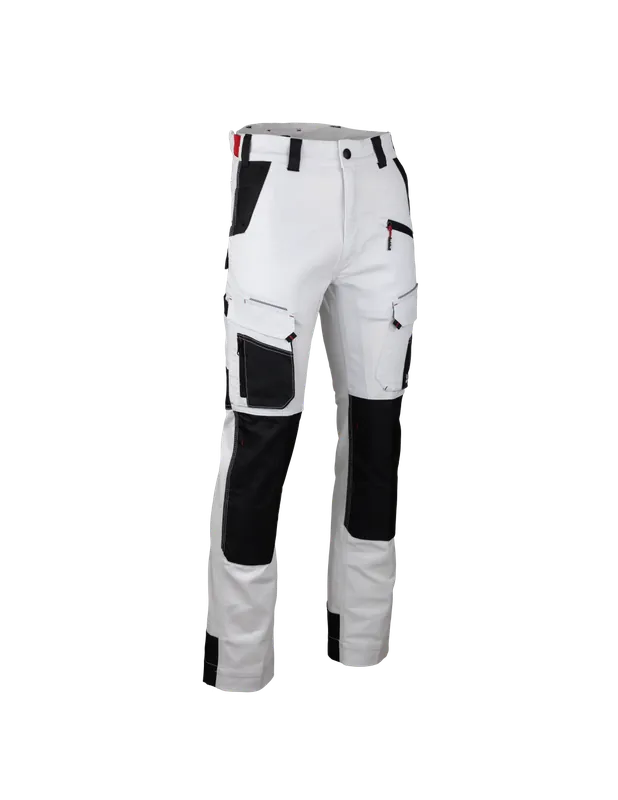 Pantalon peintre stretch bicolore avec poches genouillères 1870 CELLULE - LMA