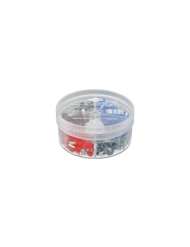 Boite d‘assortiment d‘embouts jumelés 50 x (2x0,75) (2x1) (2x1,5) (2x2,5mm²) 97 99 908 - Knipex