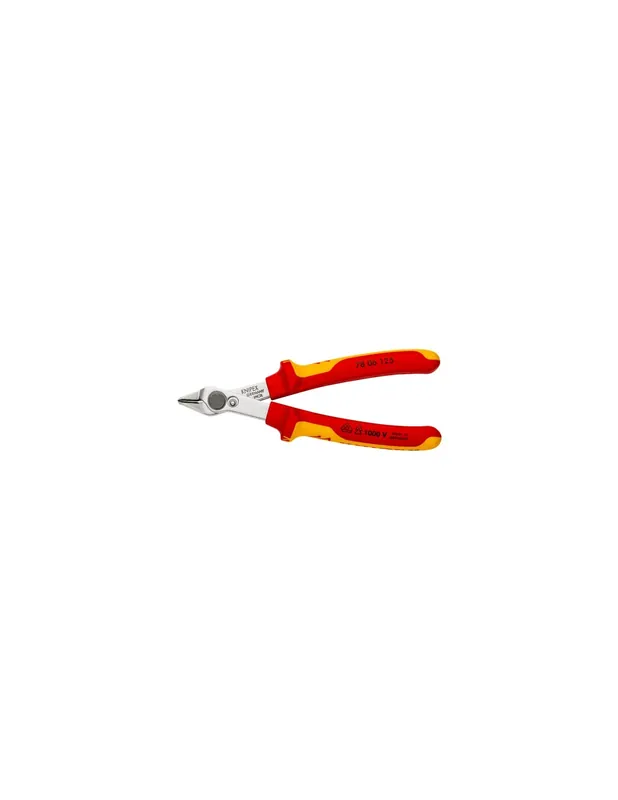 Pince coupante de coté Super Knip 125 mm Bi-matière Isolée 1000V 78 06 125 - Knipex
