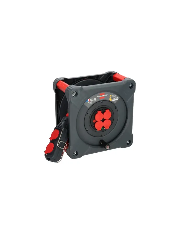 Enrouleur de câble avec Powerblock KC 2201 4+4 Professional, 25+5m H07RN-F 3G2,5, IP44 9212301110 - Brennenstuhl