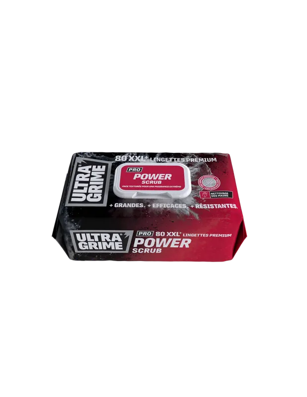 Lingettes POWER SCRUB XXL ULTRAGRIME PRO (paquet de 80) FR5920 - Nuvik
