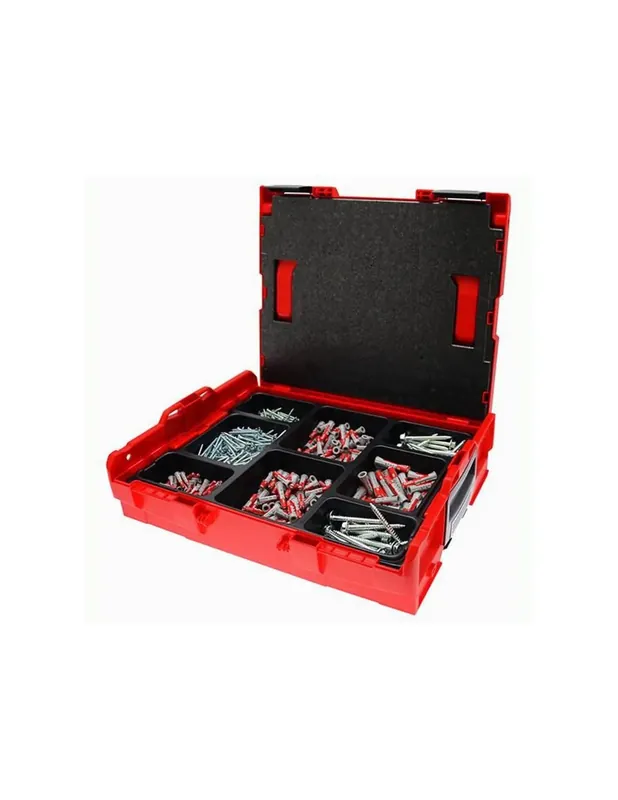 Assortiment de vis + chevilles DUOPOWER avec Coffret L-BOXX 512669 - Fischer