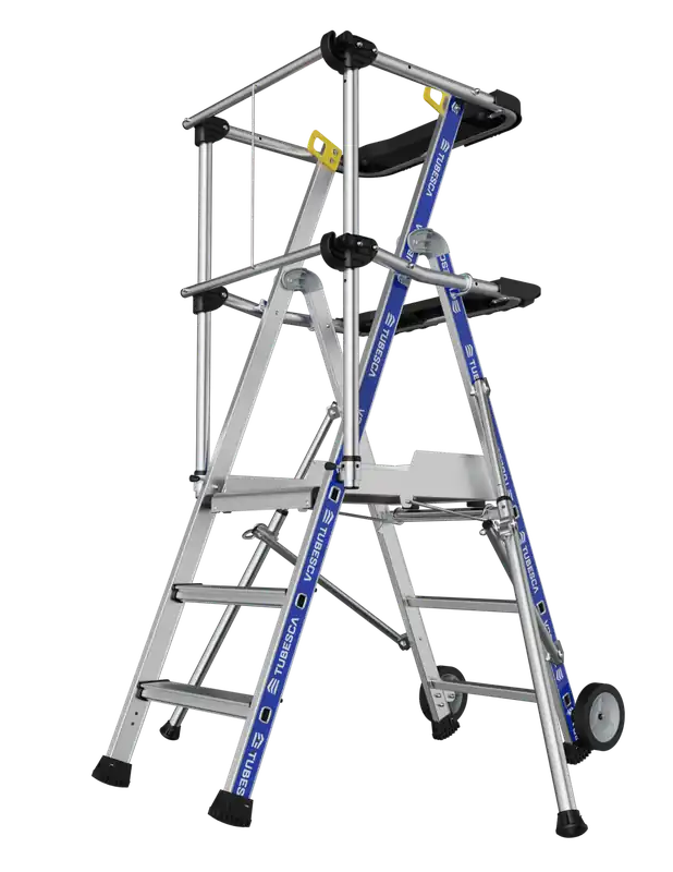 Plateforme Sherpamatic 3 marches - garde-corps lisses 02272903 - Tubesca