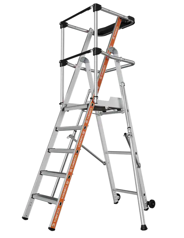 Plateforme Raptor 5 marches Garde-corps à sangles 02274105 - Tubesca - Comabi
