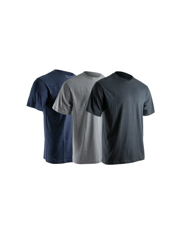 Pack de 3 T-shirts Bleu Noir Gris 9162C LYON - LMA