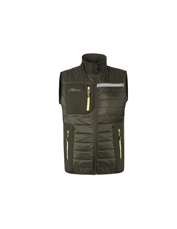 Veste de travail sans manches matelassée vert foncé WALL WFU278DG - U-Power