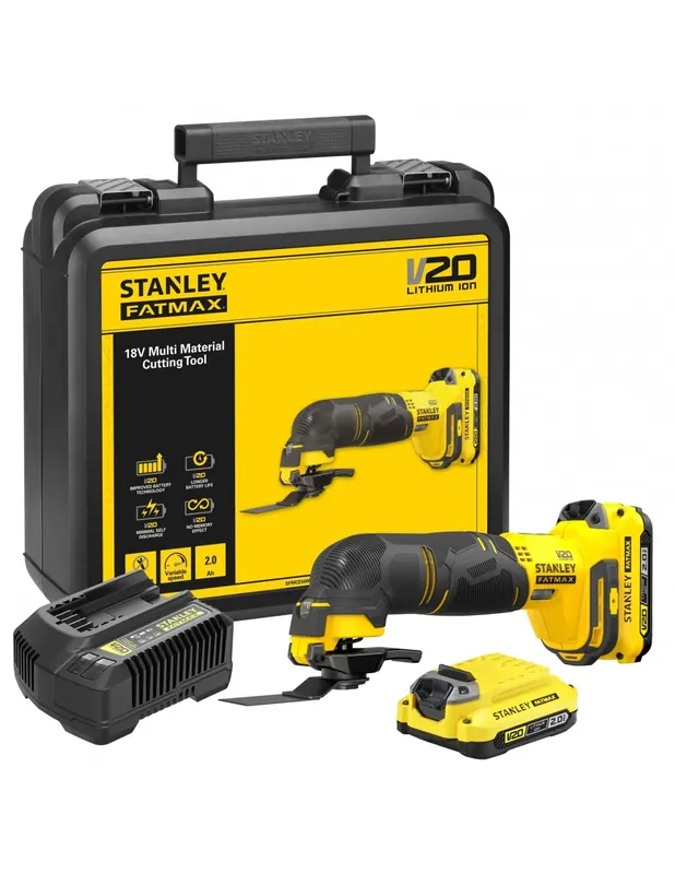 Outil oscillatoire V20 18V + 2 batteries 2Ah SFMCE500D2K-QW - Stanley