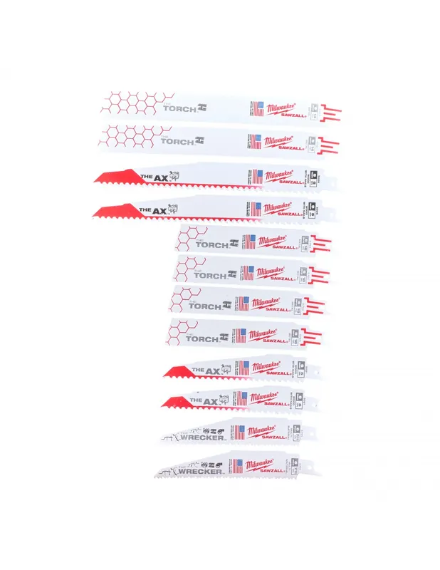 Coffret lames de scie sabre SAWZALL (12 pièces) 49472229 - Milwaukee