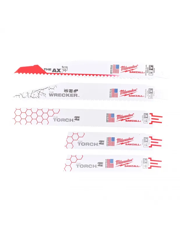 Coffret lames de scie sabre SAWZALL (5 pièces) 49472205 - Milwaukee