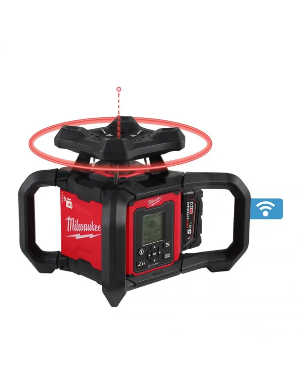 Laser rotatif rouge double pente H/V 1200 m ONE-KEY 18V 5Ah M18 RLOHV1200-501C 4933493204 - Milwaukee