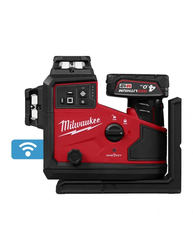 Laser vert 3 lignes 360° avec alignement automatique 12V 4Ah M12 A3PLO-401C 4933499002 - Milwaukee
