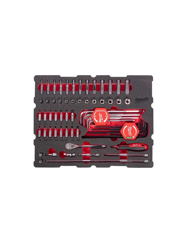 Module servante Cliquet & Douilles 1/4 68 piéces PACKOUT 4932501867 - Milwaukee