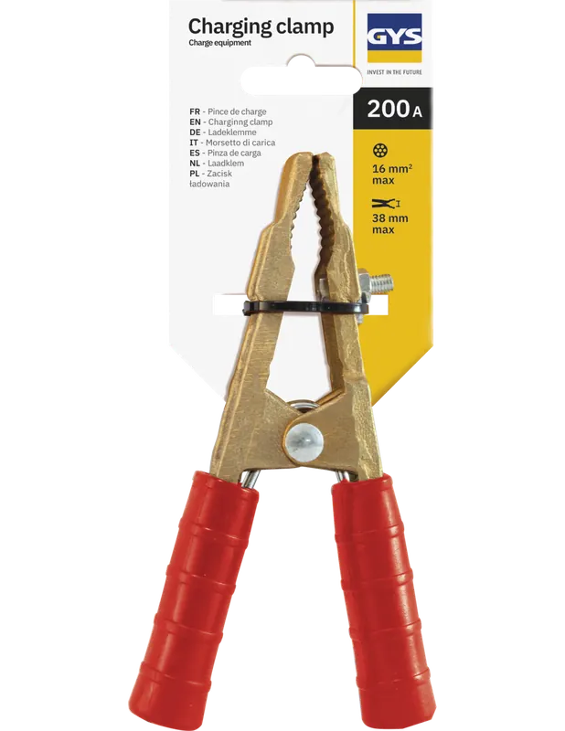 Pince de charge laiton 200 A rouge 053502 - GYS