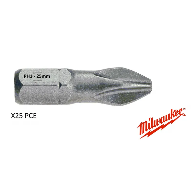 X25 embouts PH3 - 25mm MILWAUKEE