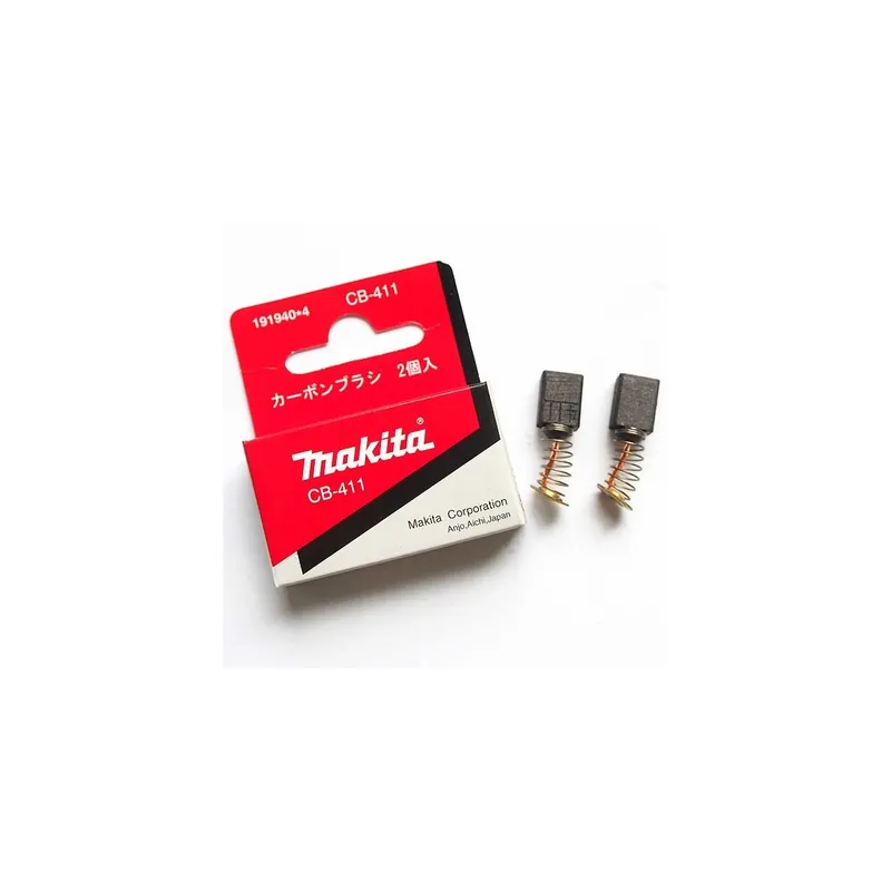 Makita 191940-4 Paire de Charbons CB411, CB408, CB421, CB422, CB451, CB453, CB454, CB456, CB410 191940-4 , 195010-1