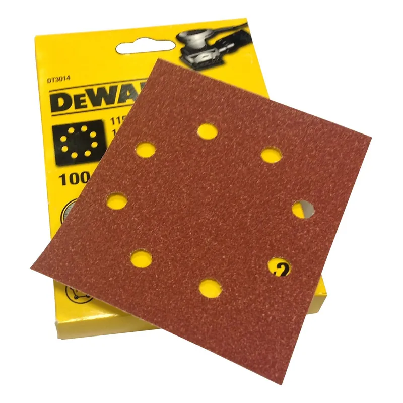 Dewalt 25 Feuilles abrasifs 115x140mm 8 trous