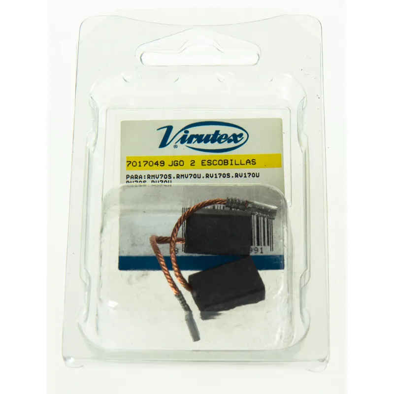 Virutex Jeu de 2 Balais, Charbons 7017049