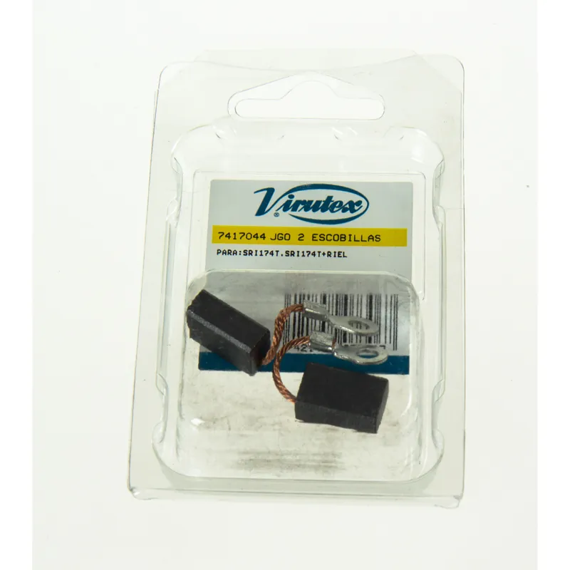 Virutex Jeu de 2 Balais, Charbons 7417044