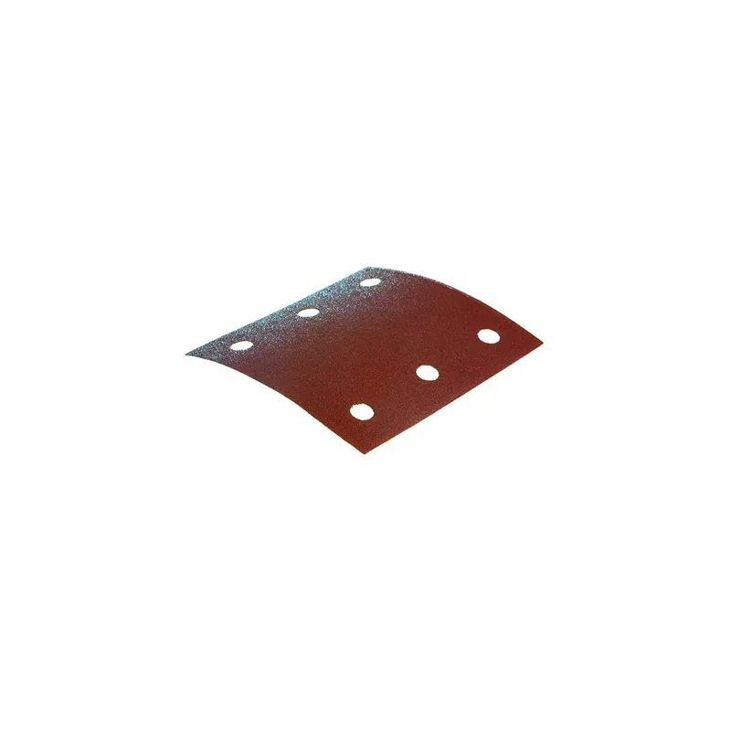 Makita 10 Feuilles rectangulaires abrasives 114x102mm - 3 + 3 trous - Auto-agrippant