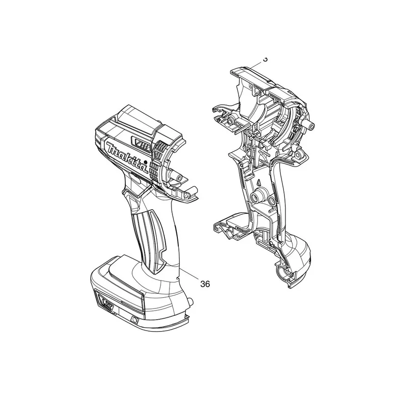 Makita 183B63-4 Carter visseuse à choc DTD152