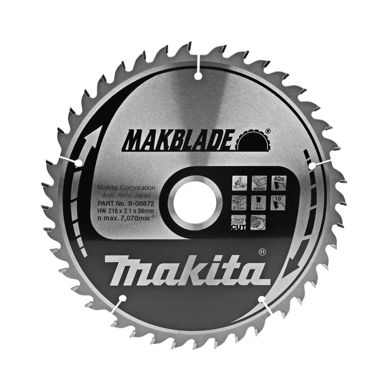 Makita B-08872 Lame Bois de Scie circulaire ø216mm 40Dts