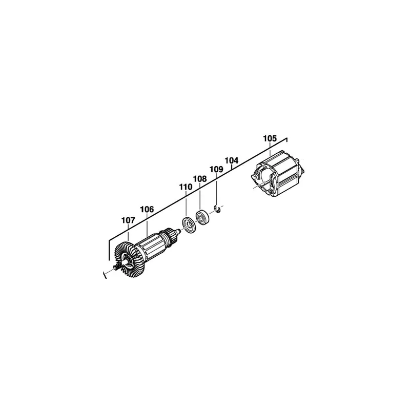 Milwaukee 201238002 Induit + Inducteur 230V Perforateur PFH26, PH26, PH26X