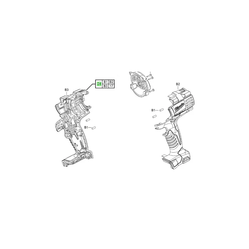 Milwaukee Carter de Perceuse HD18PD et HD18DD 4931447417