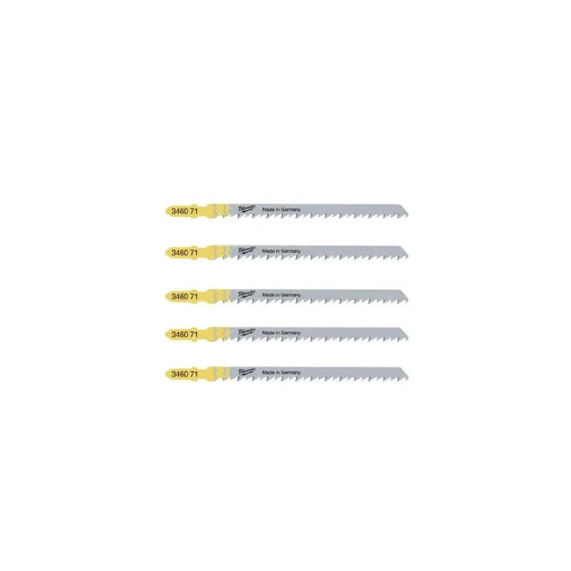 Milwaukee Set de 5 Lames 105mm Bois pour scie-sauteuse (4932346071)