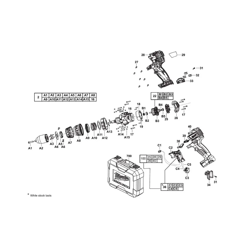 Milwaukee 4931448747 Carter + Interrupteur C14PD
