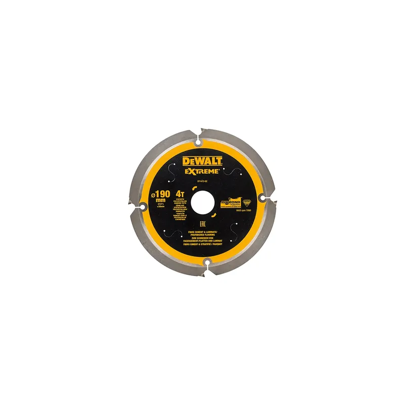 DeWalt DT1472 Lame ø190x30x4Dts Fibrociment et Stratifié