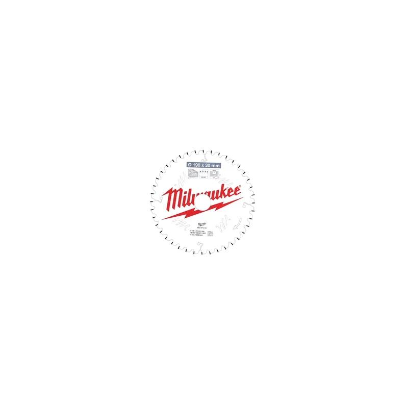 Milwaukee Lame de scie circulaire Bois Ø190x30x40Dts ATB (4932471314)