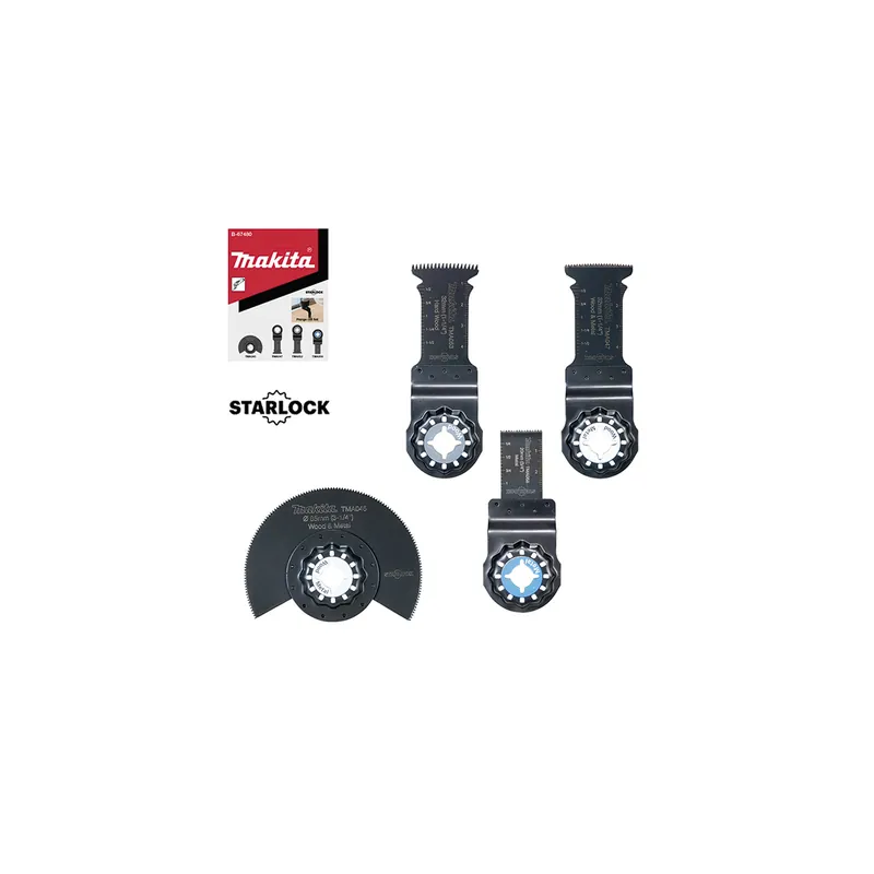 Makita B-67480 Ensemble de 4 Lames pour Bois et Métaux STARLOCK