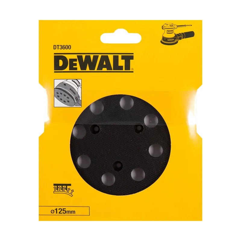 DeWalt Plateaux de ponçage avec surface velcro ø125mm pour ponceuse (DT3600-QZ)