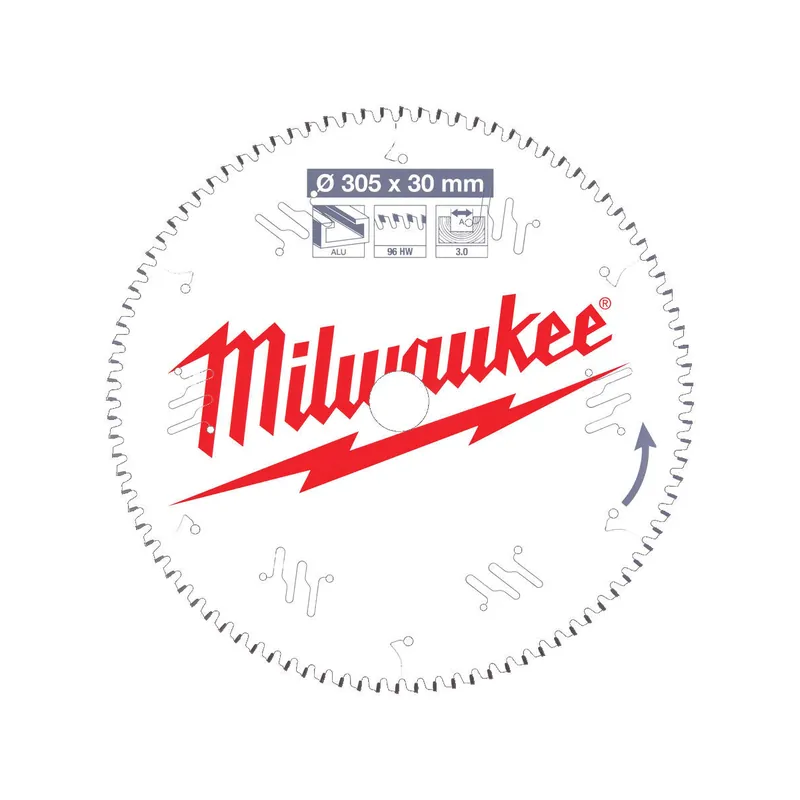 Milwaukee Lame de scie circulaire Alu Ø305x30x96Dts (4932471323)