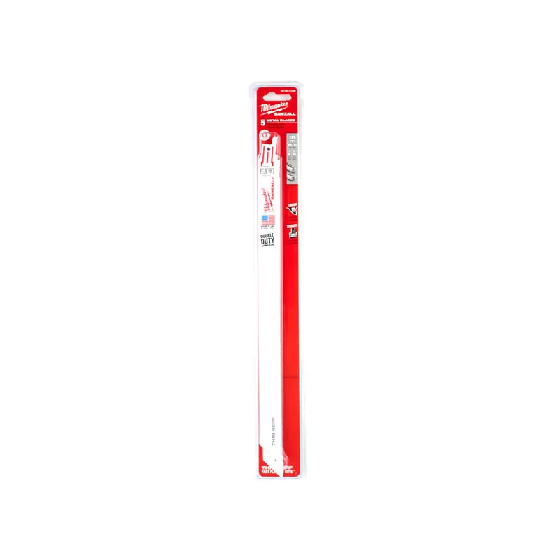 Milwaukee Lames (5x) de scie Sabre métal Sawzall 300mm x 1,4mm (48005189)