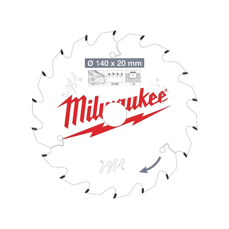 Milwaukee Lame de scie circulaire Bois Ø140x20x18Dts (4932471310)