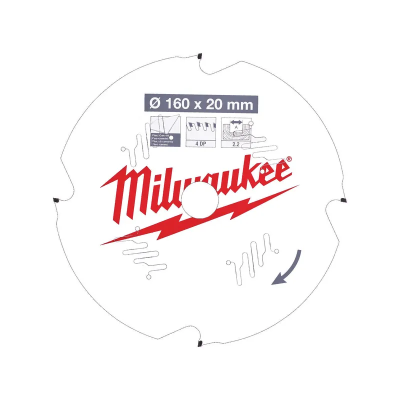 Milwaukee Lame de scie circulaire Fibre de verre Ø160x20x4Dts (4932471293)