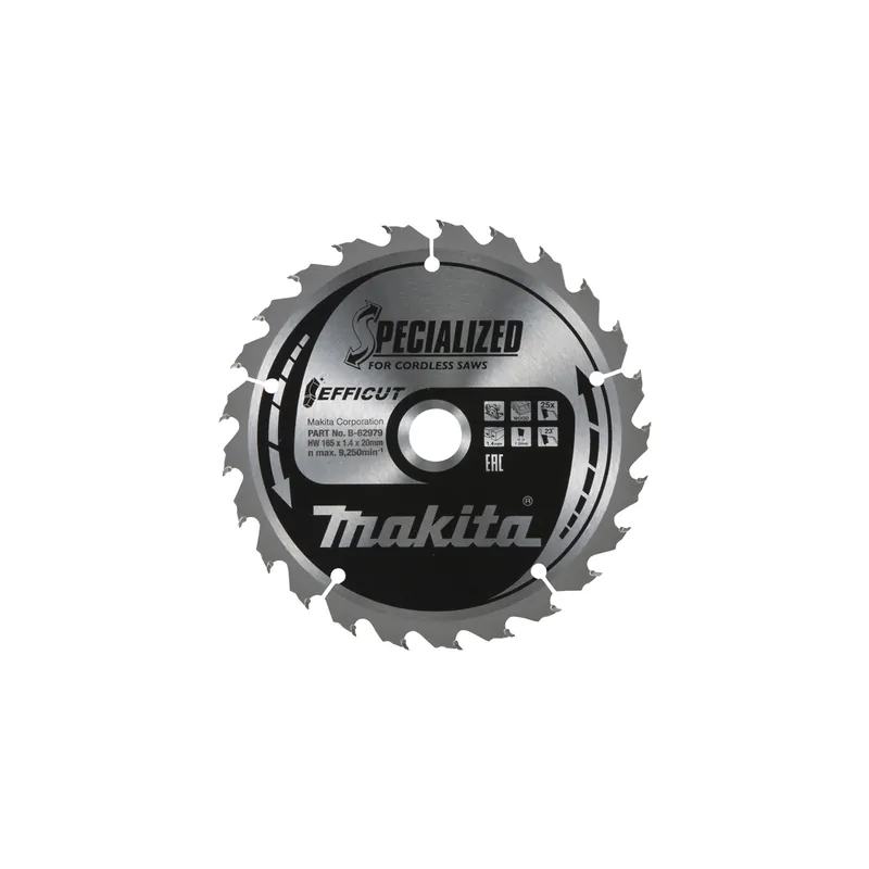 Makita Lame de scie circulaire ø165mm 25dts "EFFICUT" B-62985