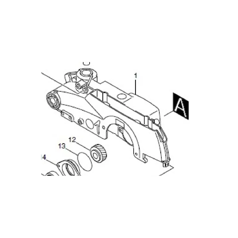 Makita 142818-4 Carter de lame inférieur de scie LH1040