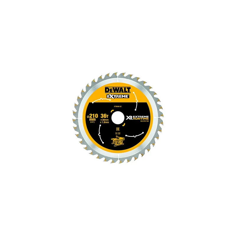 DeWALT Lame de scie circulaire ø210x30 36 Dents "Extrême Runtime" DT99566-QZ