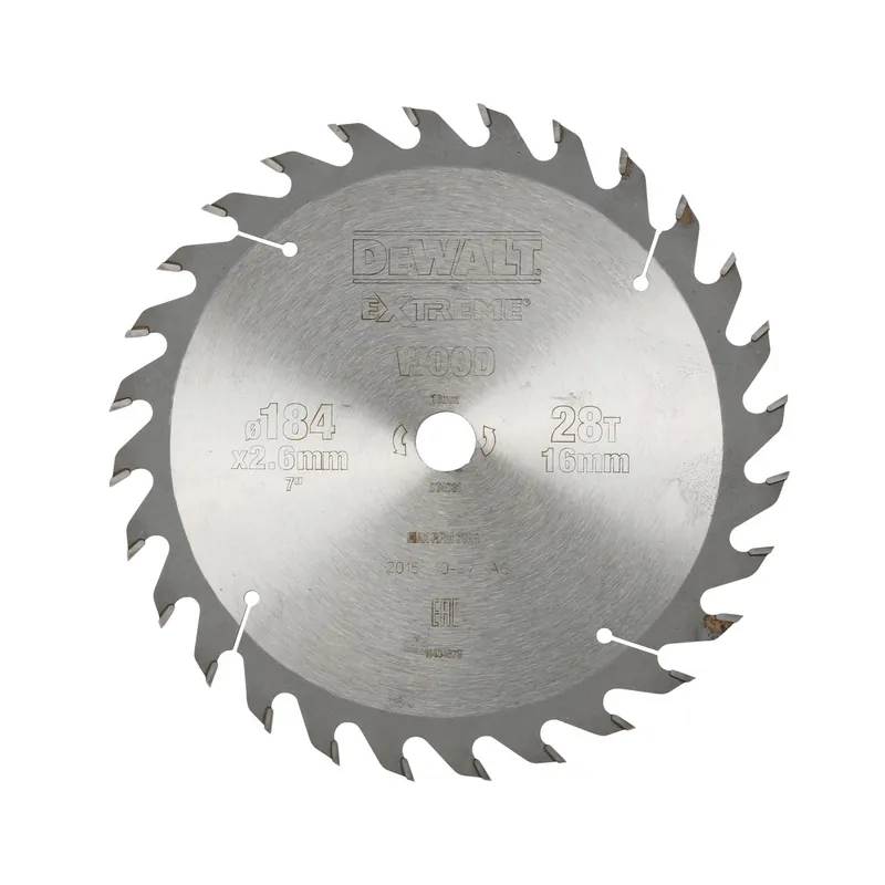 DeWalt lame ø184x16 28Dts extrême Bois DT4031-QZ