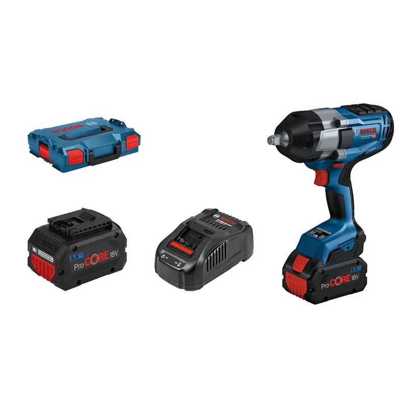 Bosch GDS 18V-1000 Boulonneuse sans-fil 18V 1000Nm 2x5.5Ah + L-Boxx (06019J8303)