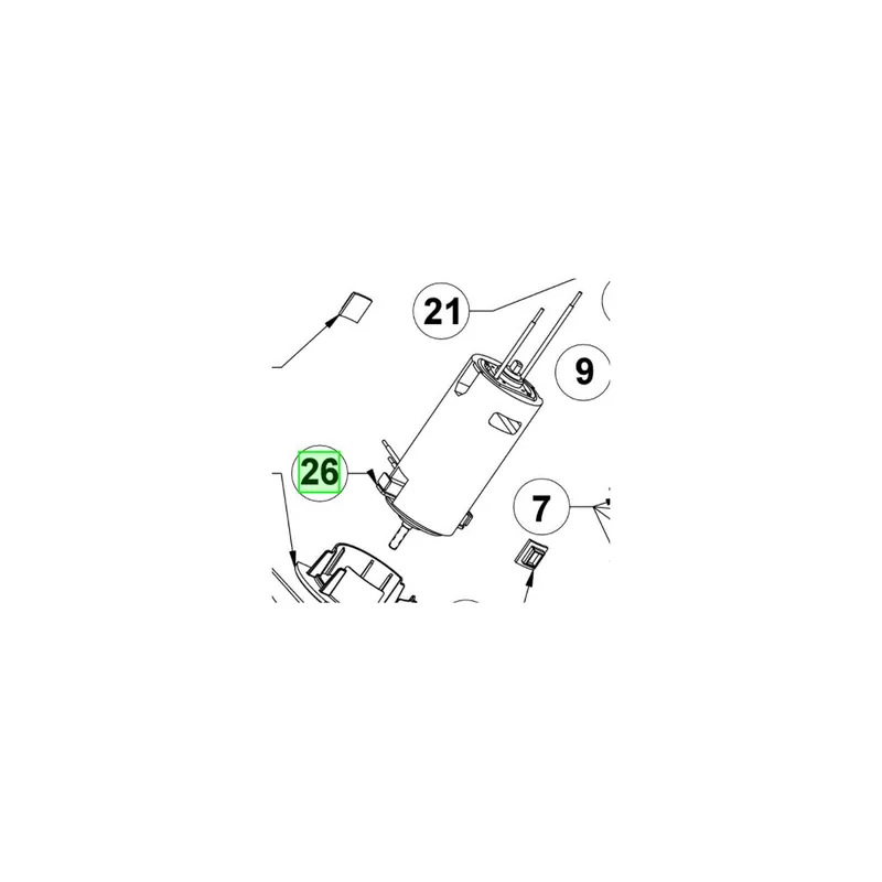Ryobi Moteur de débroussailleuse 18V OLT1831H, RLT1831H (5131039548)